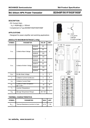 BD955F Datasheet PDF Inchange Semiconductor