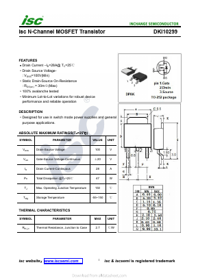 DKI10299 Datasheet PDF Inchange Semiconductor