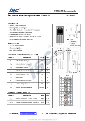 2STW200 Datasheet PDF Inchange Semiconductor