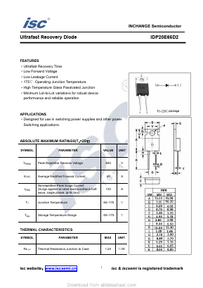 IDP20E65D2 Datasheet PDF Inchange Semiconductor
