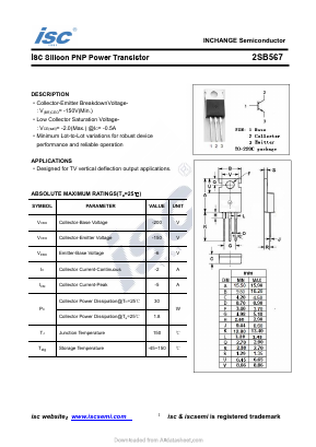 B567 Datasheet PDF Inchange Semiconductor