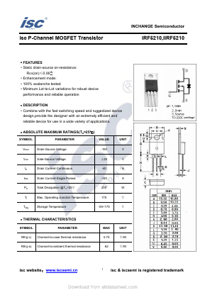 IIRF5210 Datasheet PDF Inchange Semiconductor
