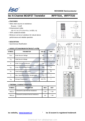 IRFP7530 Datasheet PDF Inchange Semiconductor