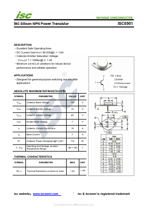 ISC0901 Datasheet PDF Inchange Semiconductor