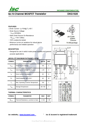 DKG1020 Datasheet PDF Inchange Semiconductor