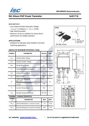 NJD1718 Datasheet PDF Inchange Semiconductor