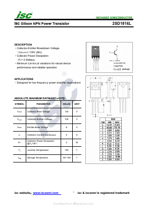 D1816L Datasheet PDF Inchange Semiconductor