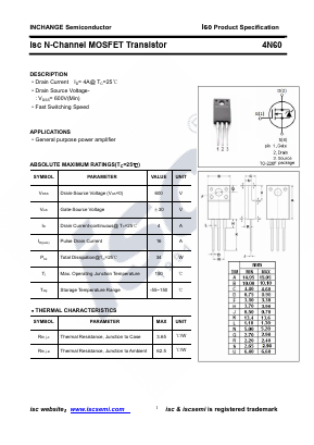 4N60-220F Datasheet PDF Inchange Semiconductor