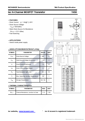 1N50-220F Datasheet PDF Inchange Semiconductor