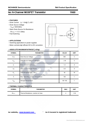 1N60-251 Datasheet PDF Inchange Semiconductor