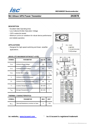 2N3878 Datasheet PDF Inchange Semiconductor