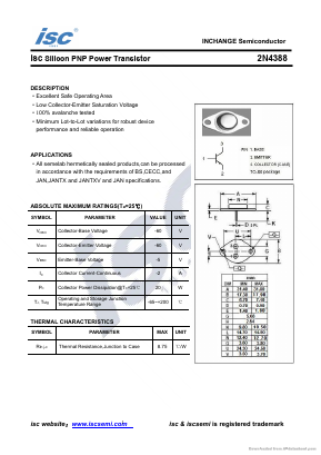 2N4388 Datasheet PDF Inchange Semiconductor