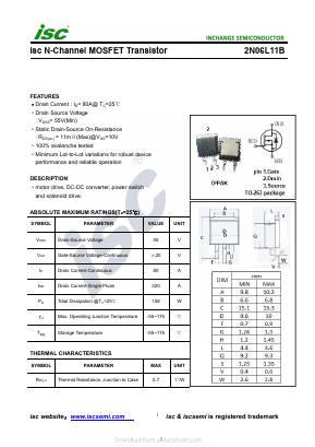 2N06L11B Datasheet PDF Inchange Semiconductor