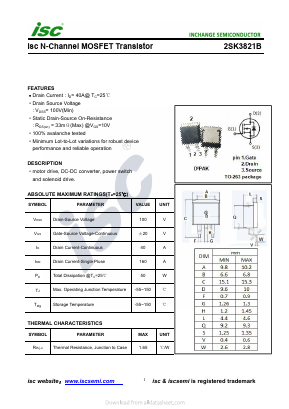 2SK3821B Datasheet PDF Inchange Semiconductor