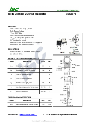 2SK3373 Datasheet PDF Inchange Semiconductor