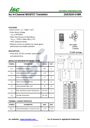 K3929-01MR Datasheet PDF Inchange Semiconductor