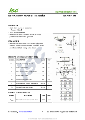 ISCNH145M Datasheet PDF Inchange Semiconductor
