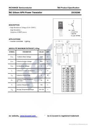 2SC5265 Datasheet PDF Inchange Semiconductor