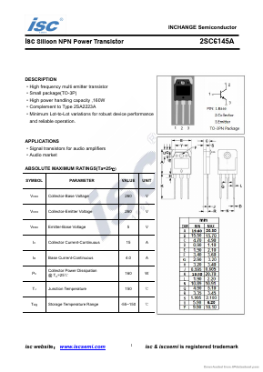 2SC6145A Datasheet PDF Inchange Semiconductor