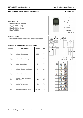 KSD5006 Datasheet PDF Inchange Semiconductor