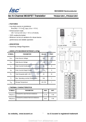 ITK32A12N1 Datasheet PDF Inchange Semiconductor