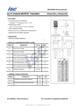 ITK34A10N1 Datasheet PDF Inchange Semiconductor