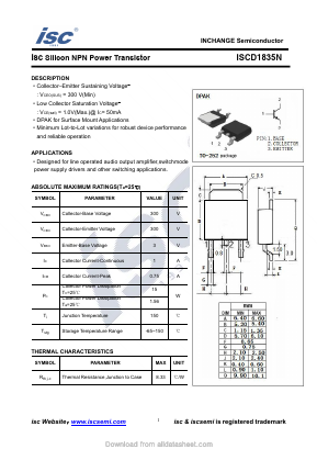 ISCD1835N Datasheet PDF Inchange Semiconductor