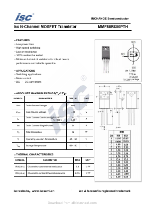 MMF80R650PTH Datasheet PDF Inchange Semiconductor