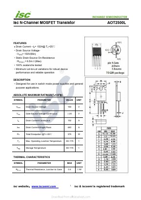 AOT2500L Datasheet PDF Inchange Semiconductor