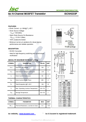 ISCNH233P Datasheet PDF Inchange Semiconductor
