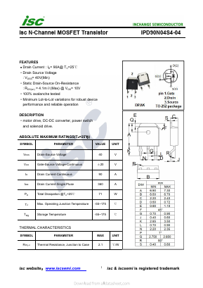 4N0404 Datasheet PDF Inchange Semiconductor