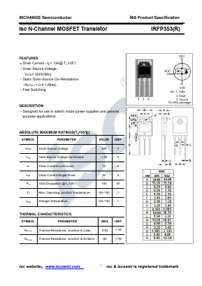 IRFP353R Datasheet PDF Inchange Semiconductor