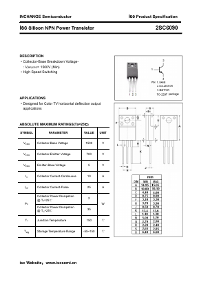 2SC6090 Datasheet PDF Inchange Semiconductor