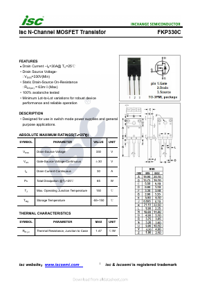 FKP330C Datasheet PDF Inchange Semiconductor