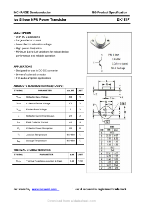 DK151F Datasheet PDF Inchange Semiconductor