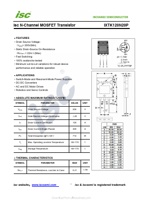 IXTK120N20P Datasheet PDF Inchange Semiconductor