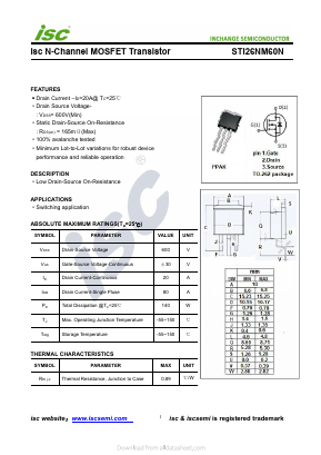 STI26NM60N Datasheet PDF Inchange Semiconductor