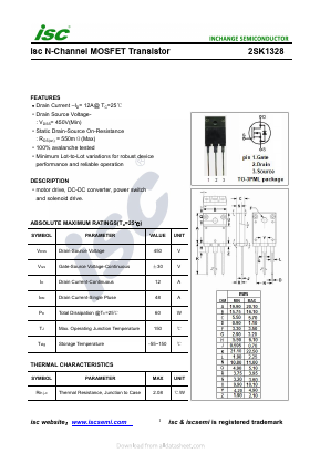 K1328 Datasheet PDF Inchange Semiconductor