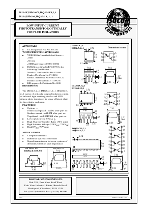 ISQ204X3 Datasheet PDF Isocom 