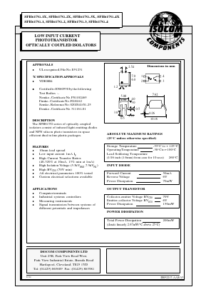 SFH617G-4 Datasheet PDF Isocom 