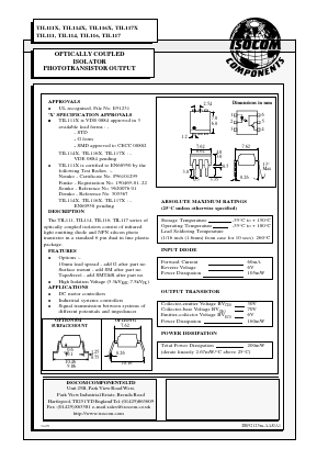 TIL111 Datasheet PDF Isocom 