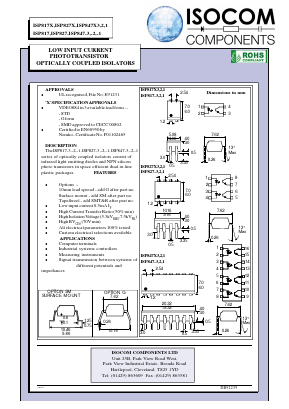 ISP817-2 Datasheet PDF Isocom 