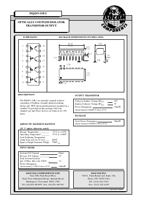 ISQ203-11B.I. Datasheet PDF Isocom 