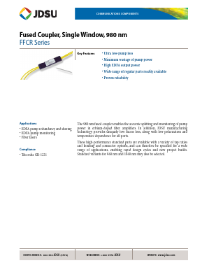 FFCRFCS1 Datasheet PDF JDS Uniphase Corporation