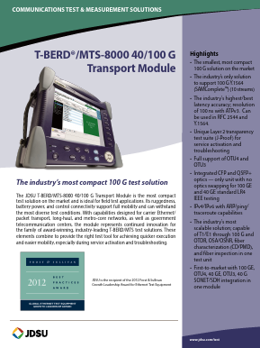 CHREMCTRL Datasheet PDF JDS Uniphase Corporation