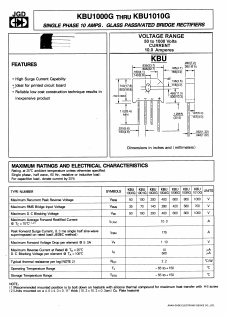 KBU1000G Datasheet PDF Jinan Gude Electronic Device