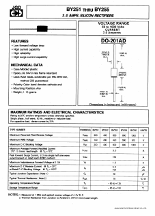 BY251 Datasheet PDF Jinan Gude Electronic Device