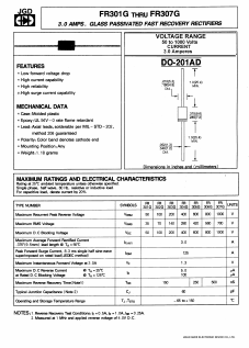 FR302G Datasheet PDF Jinan Gude Electronic Device
