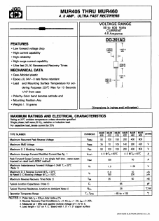MUR405 Datasheet PDF Jinan Gude Electronic Device