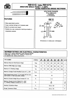 RB152G Datasheet PDF Jinan Gude Electronic Device
